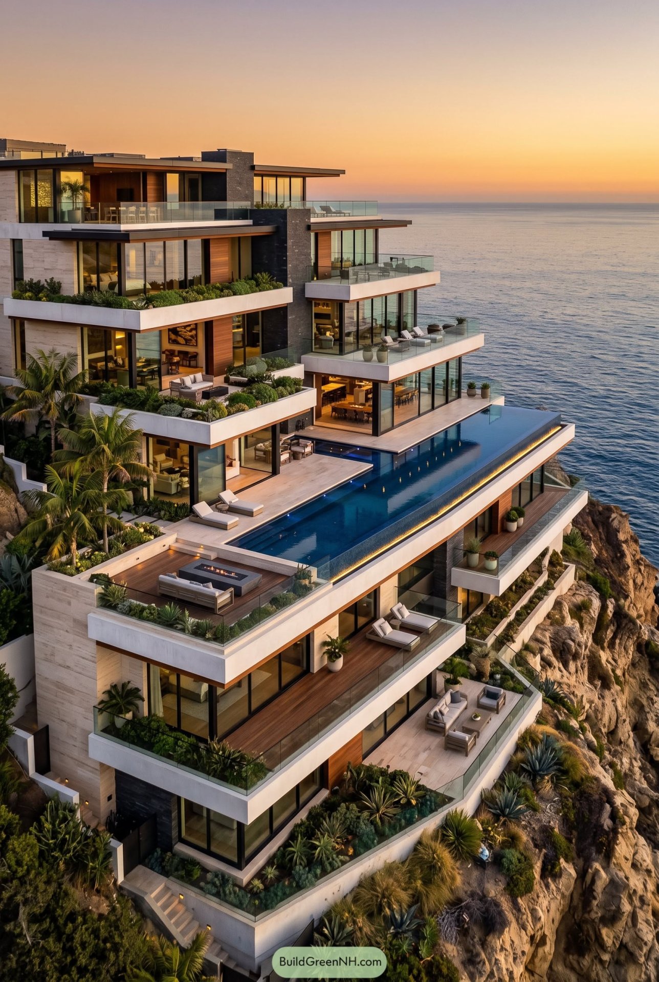 Modern Multi-Level Cliffside Home With Infinity Pool Overlooking Ocean