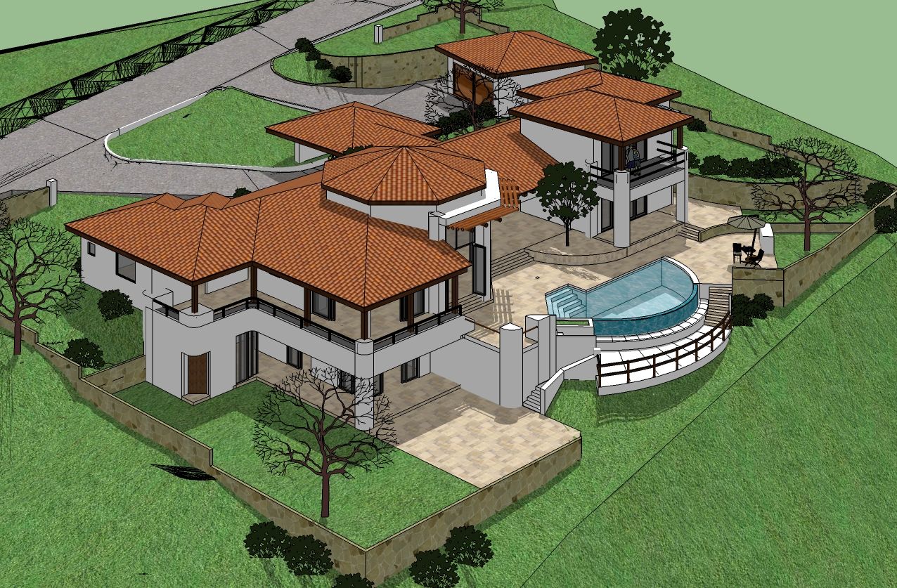 Mediterranean-Inspired Luxury Villa Exterior with Pool