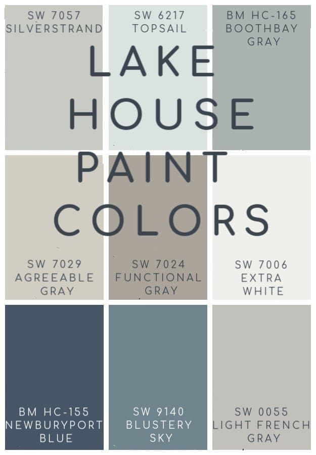 Lake House Paint Colors Palette for Inspired Interiors and Exteriors